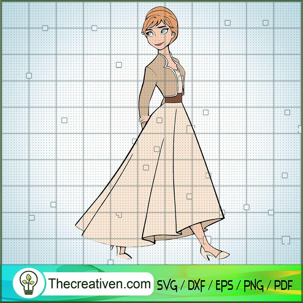 Anna Frozen Princess SVG, Frozen SVG, Disney Cartoon SVG, Walt Disney SVG 1 Frozen 06 PNG copy