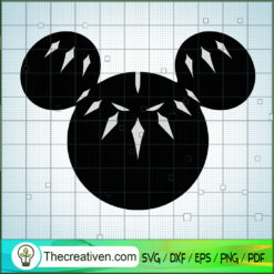 Mickey Head Black Panther SVG Cut File for Cricut & Silhouette