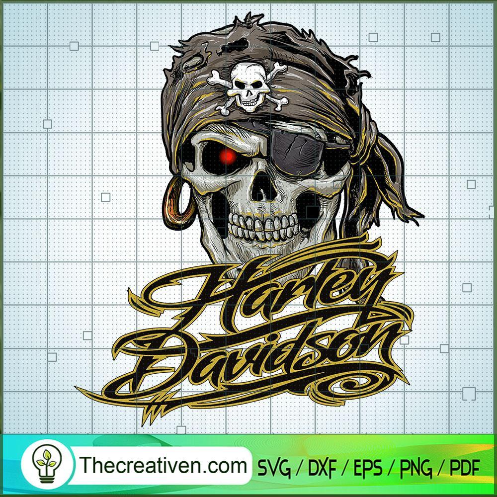Harley Davidson Pirates Skull SVG Cut File for Cricut & Silhouette 1 Harley Davidson Pirates Skull SVG Cut File for Cricut & Silhouette
