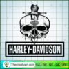 Harley Davidson Knife Skull Logo SVG Cut File for Cricut & Silhouette 2 HarleyDavidson copy