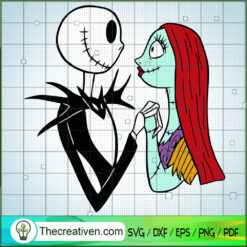 Jack And Sally Handgrip SVG Cut File for Cricut & Silhouette