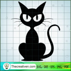 Black Cat SVG Free, Halloween SVG Free, Free SVG For Cricut Silhouette