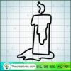 Candle SVG Free, Draw Outline SVG Free, Free SVG For Cricut Silhouette