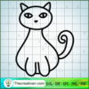 Cat Outline Free SVG Cut File for Cricut & Silhouette