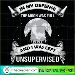 Full Moon Wiccan Witch Unsup SVG Cut File for Cricut