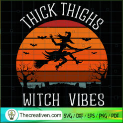 Retro Sunset Thick Thighs Wi SVG Cut File for Cricut
