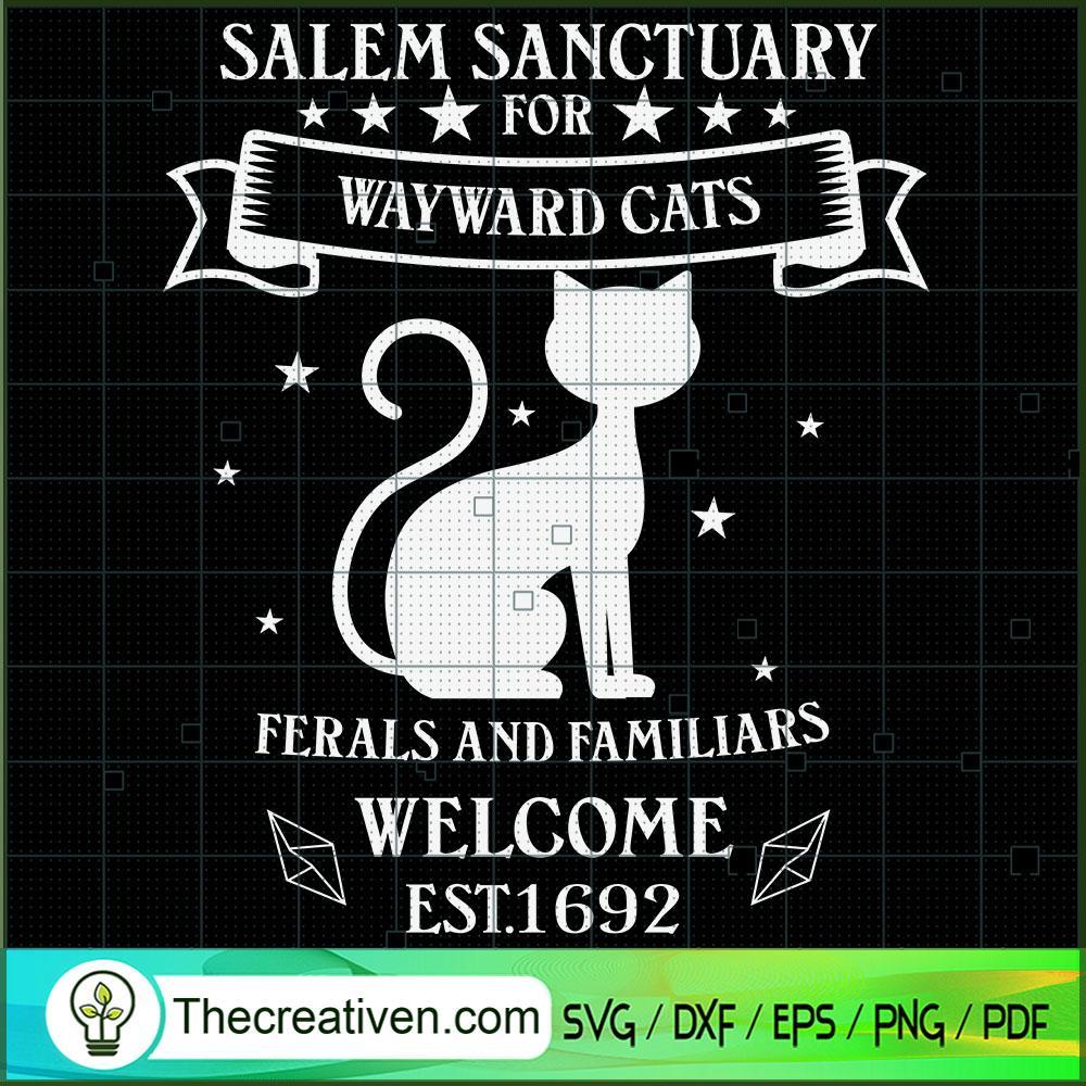 Witch Salem Sanctuary for Wayward SVG Cut File for Cricut & Silhouette 1 Witch Salem Sanctuary for Wayward SVG Cut File for Cricut & Silhouette