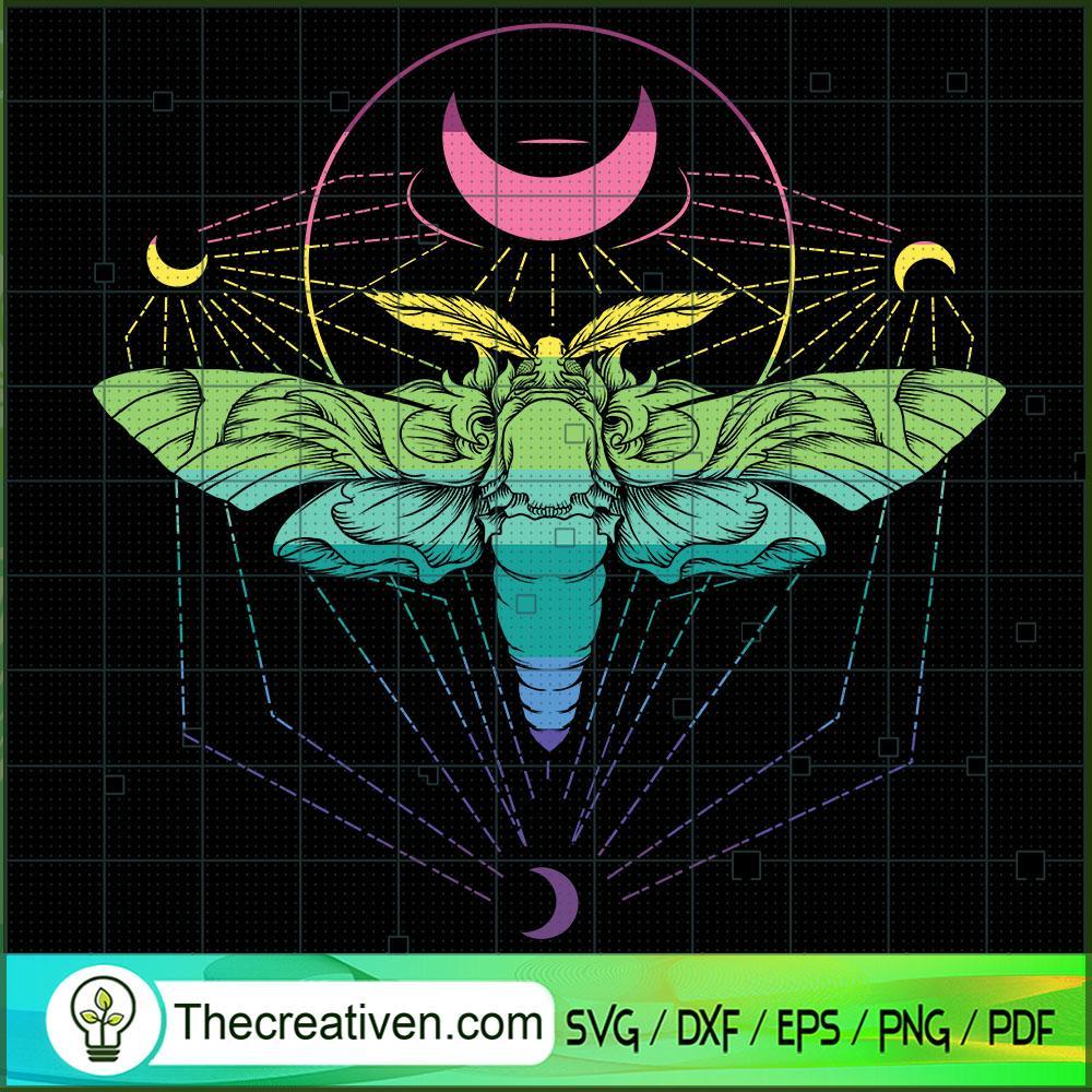 Goth Moth and Creepy Moon Wi SVG Cut File for Cricut 1 Goth Moth and Creepy Moon Wi SVG Cut File for Cricut