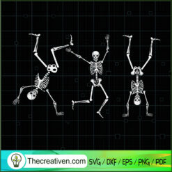 Dancing Skeletons Funny Halloween SVG Cut File for Cri Design 39255