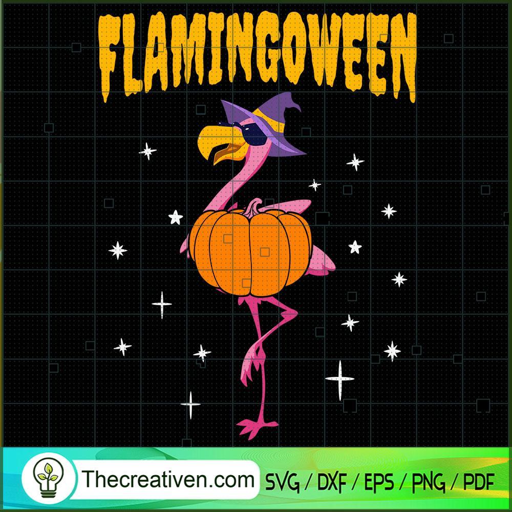Flamingoween Pumpkin Flaming SVG Cut File for Cricut 1 Flamingoween Pumpkin Flaming SVG Cut File for Cricut