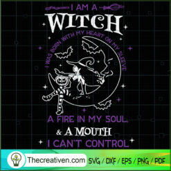 Halloween Witch a Mouth I Ca SVG Cut File for Cricut