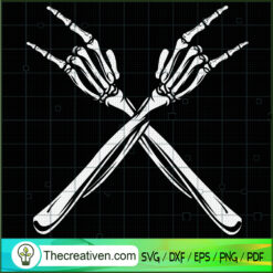 Rock Skeleton Hand Funny Hal SVG Cut File for Cricut