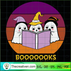 Boooooks Funny Book Ghost Ha SVG Cut File for Cricut