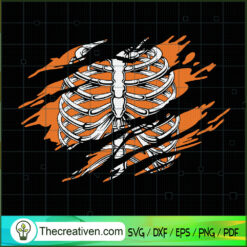 Skeleton Rib Torn Halloween  SVG Cut File for Cricut