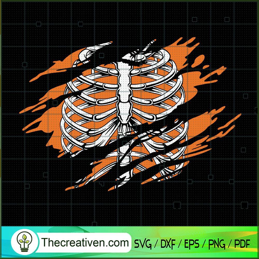 Skeleton Rib Torn Halloween SVG Cut File for Cricut 1 Skeleton Rib Torn Halloween SVG Cut File for Cricut