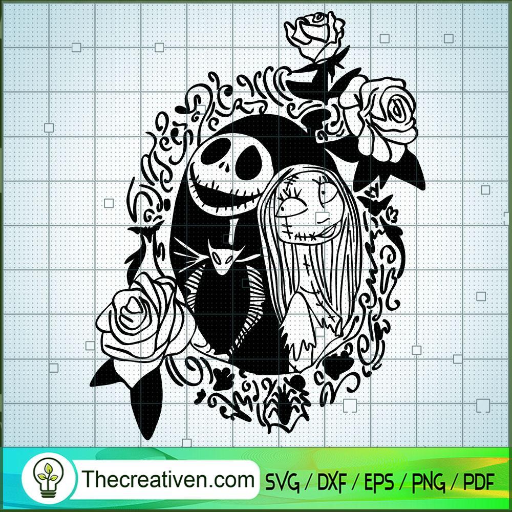 Jack And Sally In The Mirror SVG Cut File for Cricut & Silhouette 1 Jack And Sally In The Mirror SVG Cut File for Cricut & Silhouette
