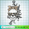 Leopard Messy Bun Skull SVG Cut File for Cricut & Silhouette 3 skull deesign number 10 copy
