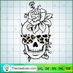 Leopard Sunglasses Skull SVG Cut File for Cricut & Silhouette