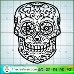 Pattern Skull SVG Cut File for Cricut & Silhouette Design 39002