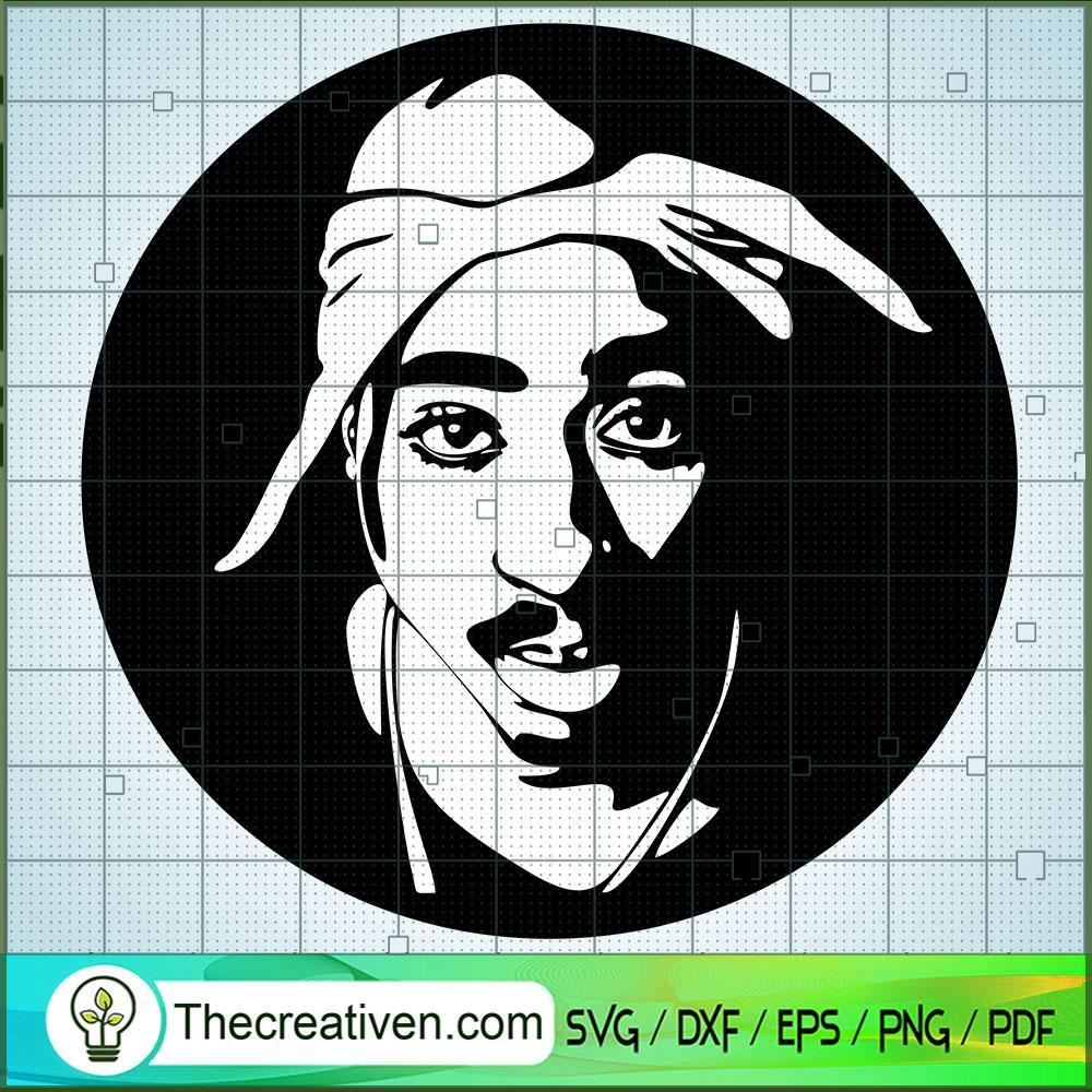 Tupac In Circle SVG Cut File for Cricut & Silhouette 1 Tupac In Circle SVG Cut File for Cricut & Silhouette