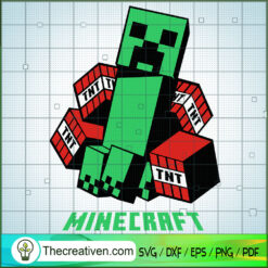 TNT Creeper SVG, Minecraft SVG, Gamer SVG