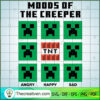 Moods Of The Creeper SVG, Minecraft SVG, Gamer SVG 2 number 8 copy 5
