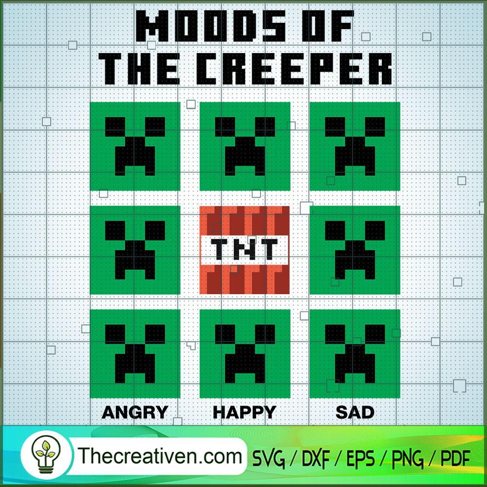 Moods Of The Creeper SVG, Minecraft SVG, Gamer SVG 1 Moods Of The Creeper SVG, Minecraft SVG, Gamer SVG