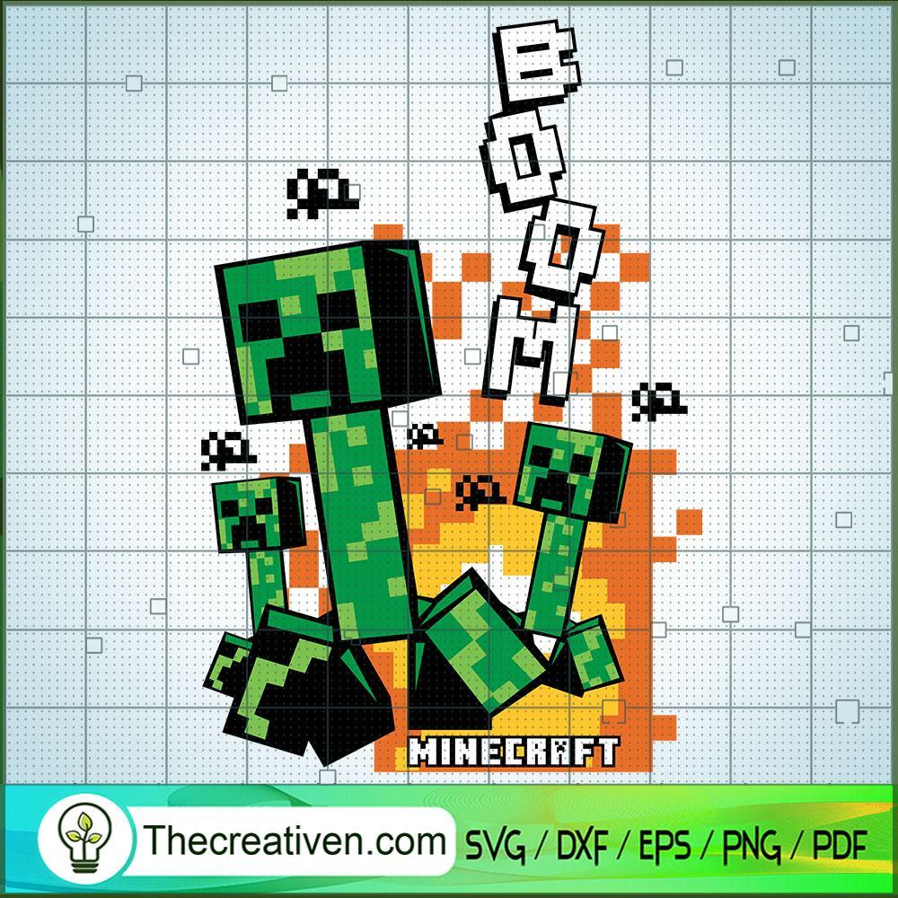 Creeper Boom SVG, Minecraft SVG, Gamer SVG 1 Creeper Boom SVG, Minecraft SVG, Gamer SVG