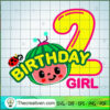 Cocomelon Happy Birthday 2nd Girl SVG Cut File for Cricut & Silhouette