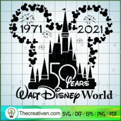 50 Years Walt Disney World SVG, Disney SVG, Mickey Head SVG
