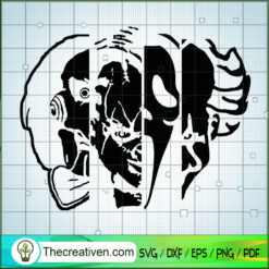 Horror Half Face SVG Cut File for Cricut & Silhouette