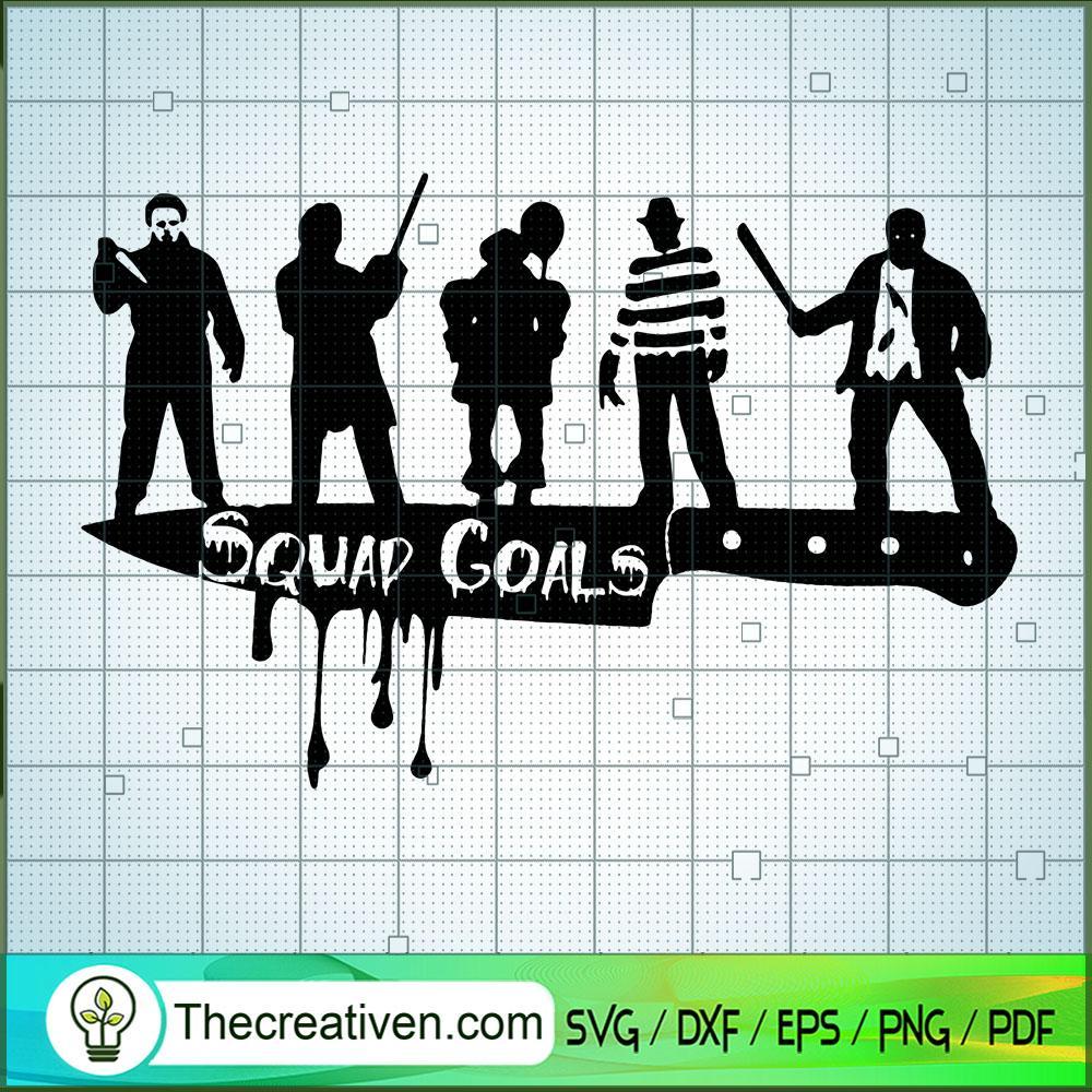Horror Squad Goals SVG Cut File for Cricut & Silhouette 1 Horror Squad Goals SVG Cut File for Cricut & Silhouette