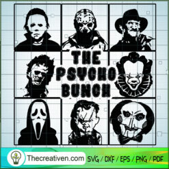 The Psycho Horror Bunch SVG Cut File for Cricut & Silhouette