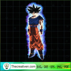 Blue Goku Ultra Instinct SVG Cut File for Cricut & Silhouette