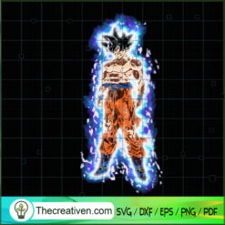 Goku Ultra Instinct Blue SVG Cut File for Cricut & Silhouette