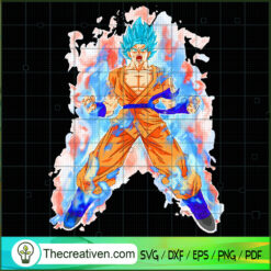 Goku Super Saiyan Blue SVG Cut File for Cricut & Silho Design 38149