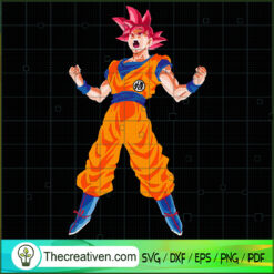 Goku Super Saiyan Rose Big Strong SVG Cut File for Cricut & Silhouette