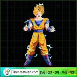 Goku Burst Of Power SVG Cut File for Cricut & Silhouette