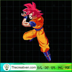 Goku Super Saiyan Rose Kamek SVG Cut File for Cricut