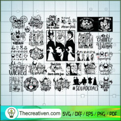 Witches Bundle Disney SVG, Disney Bad Witches SVG, Halloween SVG