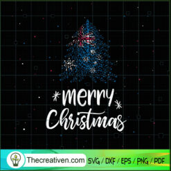Christmas Tree Flag Aussie SVG Cut File for Cricut & Silhouette