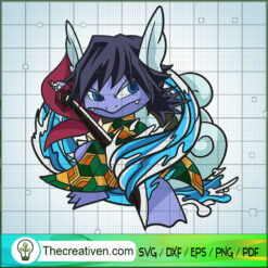Giyu X Wartortle SVG, Kimetsu SVG, Pokemon SVG