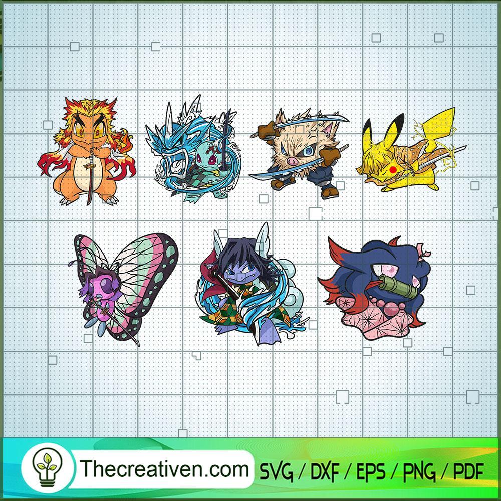 Kimetsu X Pokemon Bundle SVG, Kimetsu SVG, Pokemon SVG 1 Kimetsu X Pokemon Bundle SVG, Kimetsu SVG, Pokemon SVG