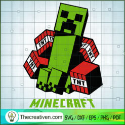 Creeper And TNT SVG, Minecraft SVG, Gamer SVG