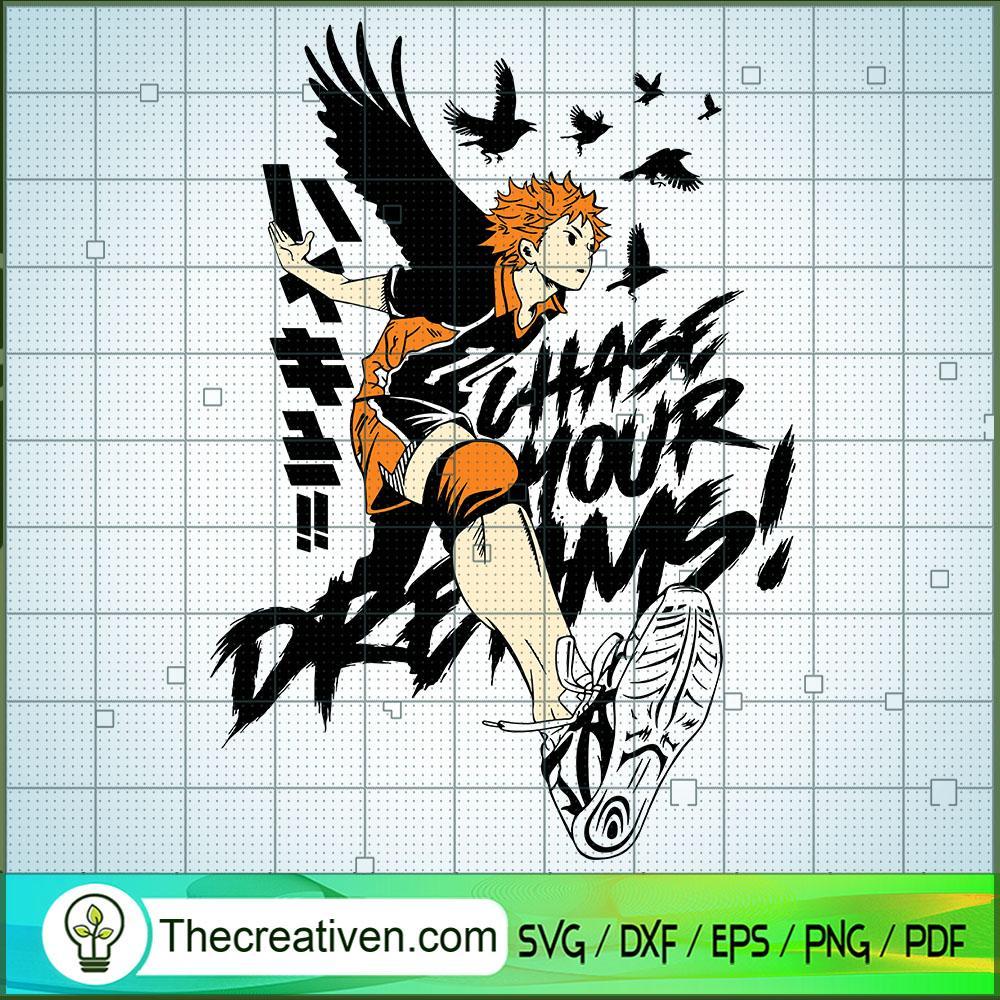 Hinata Chase Your Dreams SVG, Hakiyuu SVG, Volleyball Cartoon SVG 1 haikyuu number 10 copy