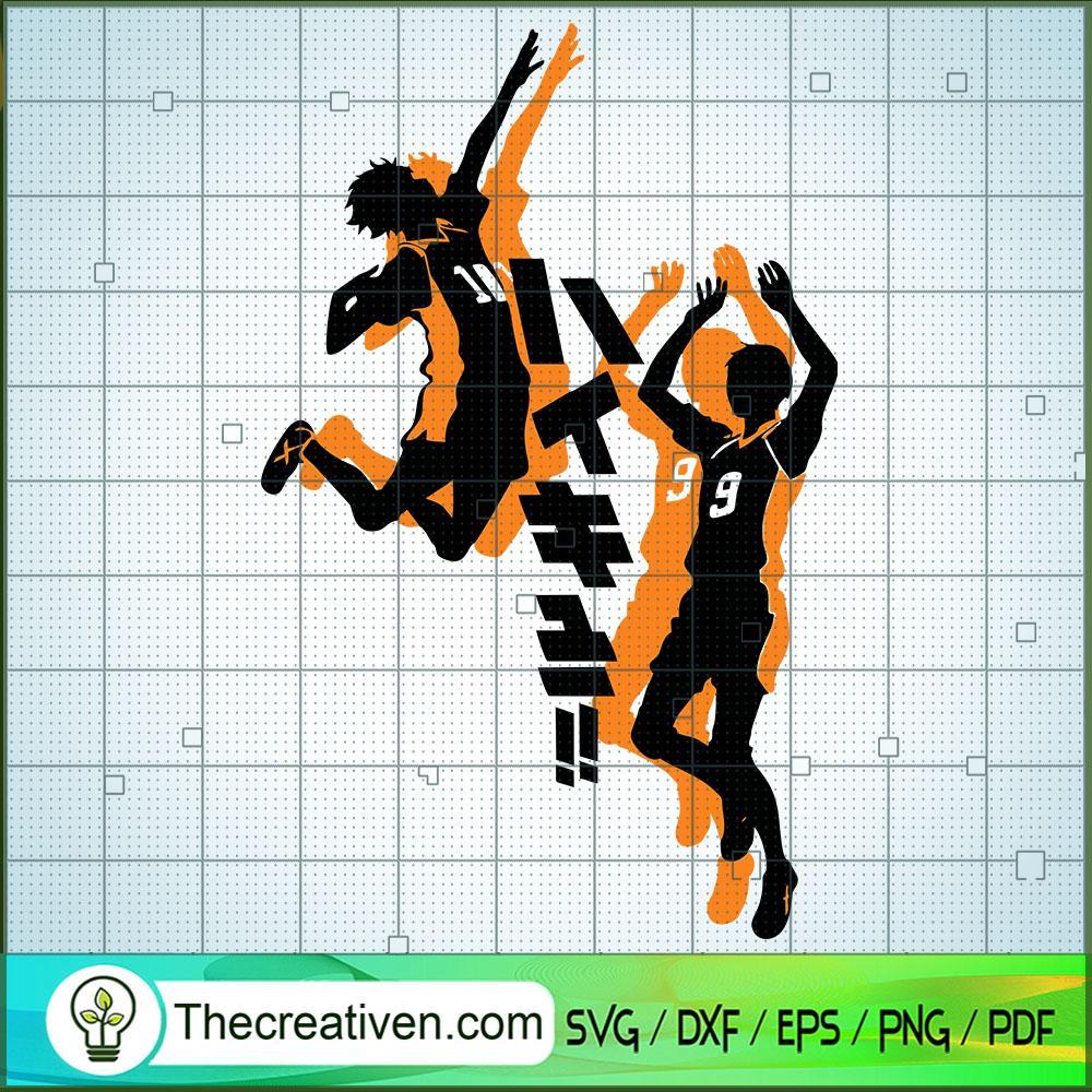 Hinata And Kageyama SVG, Hakiyuu SVG, Volleyball Cartoon SVG 1 haikyuu number 9 copy