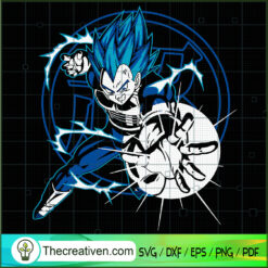 Vegeta Super Saiyan Blue Fighting SVG, Dragon Ball SVG, Goku SVG