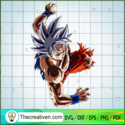 Dragon Ball Son Goku Ultra Instinct SVG, Dragon Ball SVG, Goku SVG