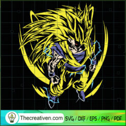 Super Saiyan 3 Son Goku SVG, Dragon Ball SVG, Goku SVG