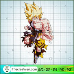 Son Goku Super Saiyan 2 Dragon Ball Z SVG, Dragon Ball SVG, Goku SVG